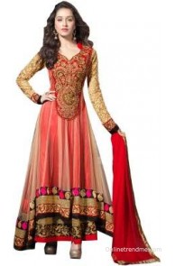 Leeps Prints Embroidered Anarkali